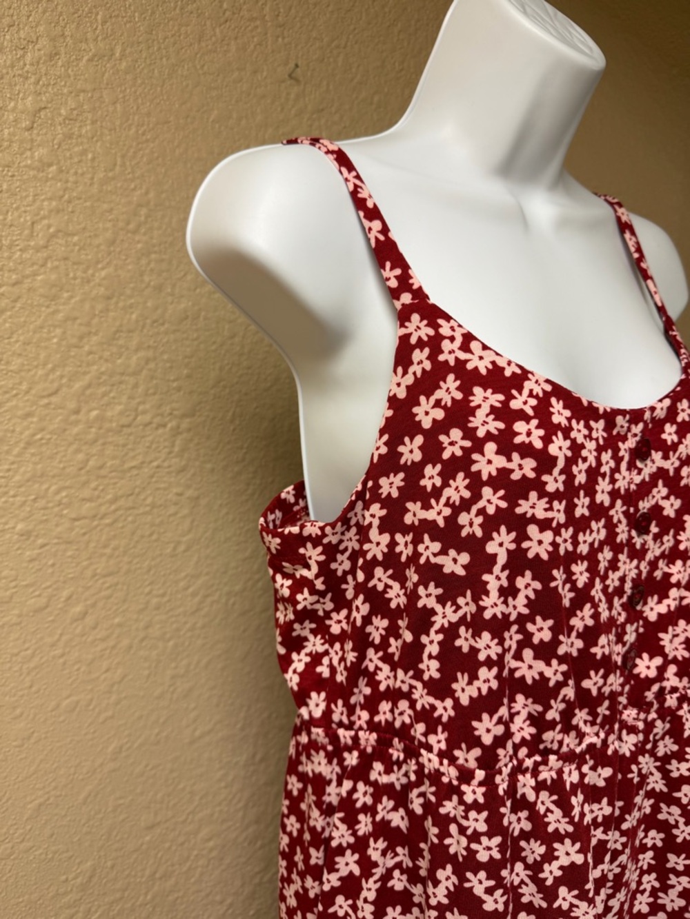 4/$20 LuLaRoe Red Floral Amanda Dress - Picture 3 of 6